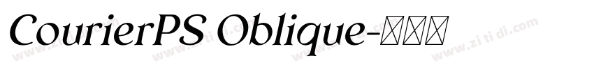 CourierPS Oblique字体转换